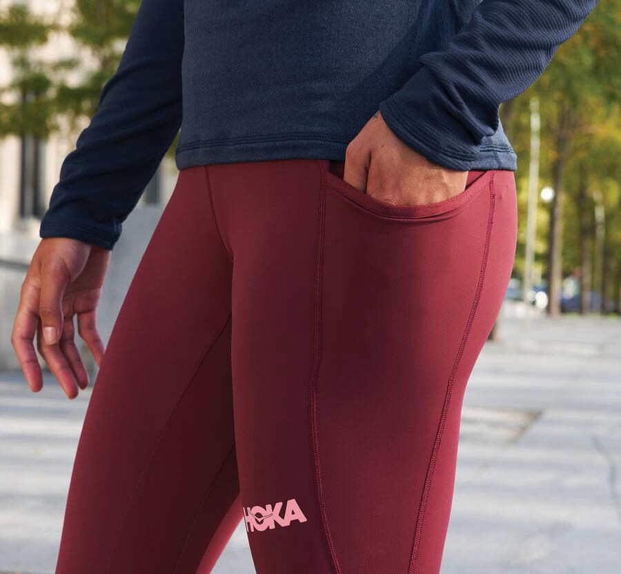 Hoka One One Pantolon Kadın Kahverengi - Performance Crop Tight - RZ4236098